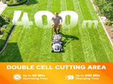 18V Cordless Lawnmower with 2 x 4Ah Batteries, Battery Lawn Mower with 34cm Cutting Width, Mulching T3398P551793