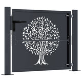 Garden Gate Anthracite 105x80 cm Steel Tree Design 153154