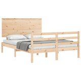 Bed Frame without Mattress 140x190 cm Solid Wood 3195201
