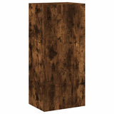 4 Piece TV Wall Units Smoked Oak Engineered Wood 3216536