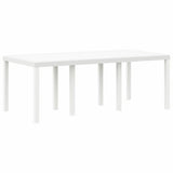 Garden Table White 200 x 100 x 73 cm Poly Rattan 871690