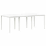 Garden Dining Table White 200 x 100 x 73 cm Poly Rattan 871690
