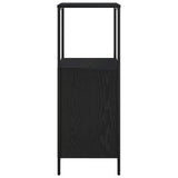 Bathroom Cabinet with Shelves Black Oak 36x35x95 cm 861912