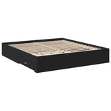 Bed Frame with Drawers without Mattress Black 180x200 cm Super King 3280364