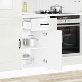 Kitchen Base Cabinet Kalmar High Gloss White Engineered Wood 853469