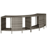Hot Tub Surround Grey Poly Rattan and Solid Wood Acacia 3270645