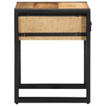ZNTS Side Table 40x40x50 cm Solid Rough Wood Mango 4016712