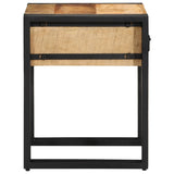 ZNTS Side Table 40x40x50 cm Solid Rough Wood Mango 4016712
