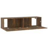TV Wall Cabinet Smoked Oak 120x30x30 cm Engineered Wood 815099