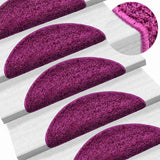 Stair Mats 20 pcs 56x17x3 cm Violet Half Round 3365842