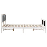 Bed Frame with Headboard Light Grey 120 x 200 cm Fabric 878333
