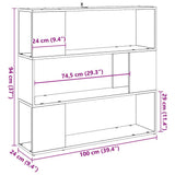 Book Cabinet/Room Divider Artisan Oak 100x24x94 cm 856743