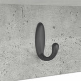 Wall-Mounted Coat Rack Concrete Grey 100 x 16 x 26 cm 874326