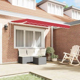 Retractable Awning Red 350 x 200 cm Fabric 3329749