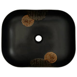 Countertop Basin Black Rectangular 48x37.5x13.5 cm Ceramic 155094