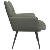 Armchair Light Grey Corduroy Fabric 42047711