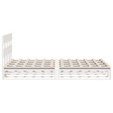 Bed Frame without Mattress White 140x200 cm Solid Wood Pine 3302295