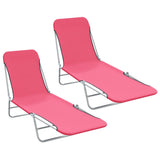 Sunlounger Set of 2 Pink 310345