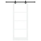 Sliding Door ORKDAL White and Black 93 x 232 cm 3332180