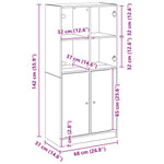 Highboard with Doors Artisian Oak 68x37x142 cm Engineered Wood 3318723