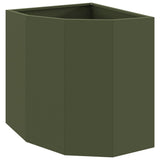 Corner Planter Olive green 45 x 45 x 50 cm Steel 883671