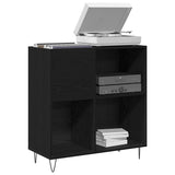Record Cabinet Black Oak 85 x 38 x 89 cm Engineered Wood 862913