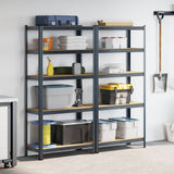 5-Layer Storage Shelves 2 pcs Anthracite Steel&Engineered Wood 4016952