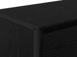 Side Cabinet Black Oak 96.5 x 30 x 75 cm Engineered Wood 886606