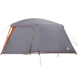 Camping Tent with Porch Dome 5-Person Grey and Orange Waterproof 4009583