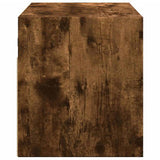 TV Wall Cabinet with LED Lights Smoked Oak 80x31x35 cm 852261