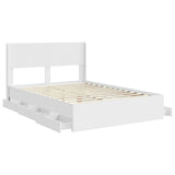Bed Frame with Storage and Headboard White 160 x 200 cm 3414287
