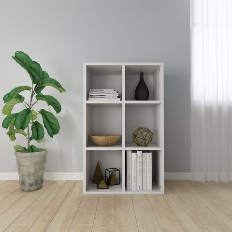 Book Cabinet/Sideboard High Gloss White 66x30x98 cm Engineered Wood 800348