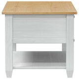 Coffee Table with Drawer White 85 x 50 x 45 cm Solid Pine Wood 42024940