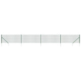 Wire Mesh Fence with Spike Anchors Green 0.8x10 m 154112