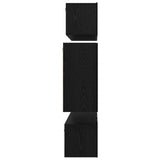 TV Cabinet Set Wall-mounted 6 pcs Black Oak Engineered Wood 3393433