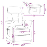 Massage Chair with Cushion Taupe 70.5 x 96.5 x 95 cm Fabric 348407