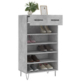 ZNTS Shoe Cabinet Concrete Grey 60x35x105 cm Engineered Wood 829608