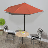 Balcony Parasol Terracotta Polyester, Aluminium, Steel 312499