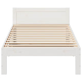 Bed Frame without Mattress White 80x200 cm Solid Wood Pine 859227