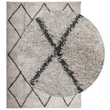 Shaggy Rug PAMPLONA High Pile Modern Beige and Anthracite 160x230 cm 375391