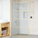 Walk-in Shower Wall Gold 115 x 195 cm Tempered Glass 42022060