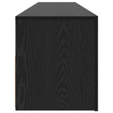 TV Cabinet with LED Lights Black Oak 120x35x40 cm Engineered Wood 862031