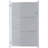 Garden Gate 85 x 120 cm Stainless Steel Silver Lockable 3402580
