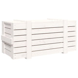 Storage Box White 91x40.5x42 cm Solid Wood Pine 824999