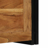 Storage Box Brown and Black 60 x 40 x 41 cm Solid Acacia Wood 4016753