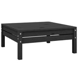 3 Piece Garden Lounge Set Black Solid Pinewood 3082616