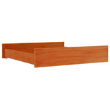 Bed Drawers 2 pcs Wax Brown Solid Wood Pine 847170