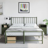 Bedside Cabinets 2 pcs Olive Green 36x39x59 cm Steel 846725