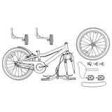 Kids Bike 14 Inches for 3-5 Years Old Black 42009508