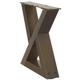 Coffee Table Legs 2 pcs Natural Steel 30x cm Steel 4012679